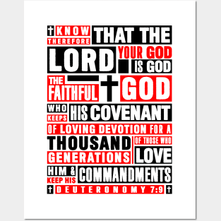 Deuteronomy 7:9 The Faithful God Who Keeps His Covenant Posters and Art